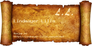 Lindmayer Lilla névjegykártya